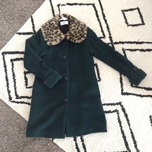 UO GREEN VINTAGE-INSPIRED COAT BY DOLCE VITA
